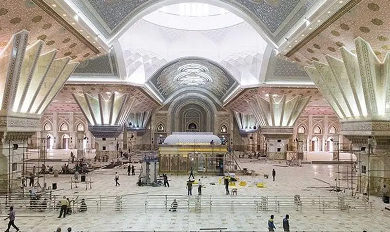 مراحل ساخت حرم امام خمینی از نمای داخلی حرم