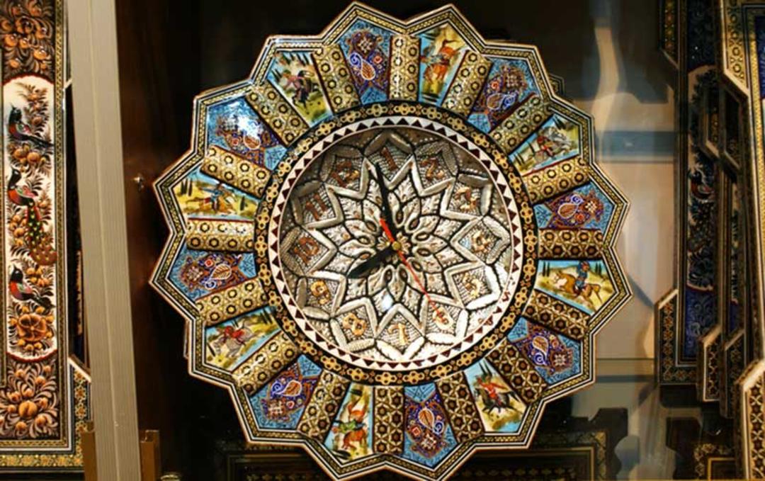 ساعت دیواری خاتم کاری  