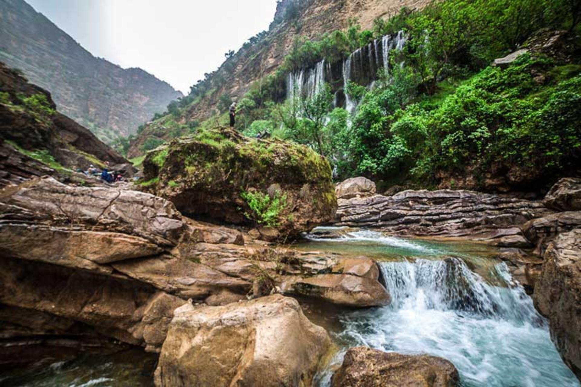 مسیر آب پس از آبشار شوی