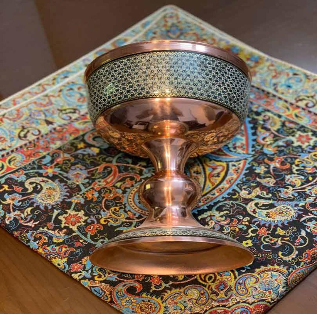 جام مسی خاتم کاری شده 