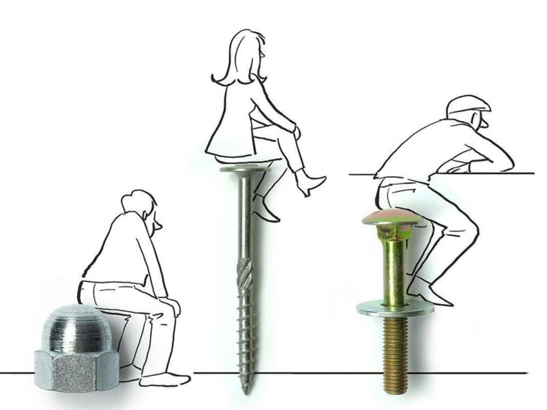 طراحی انسان روی میخ