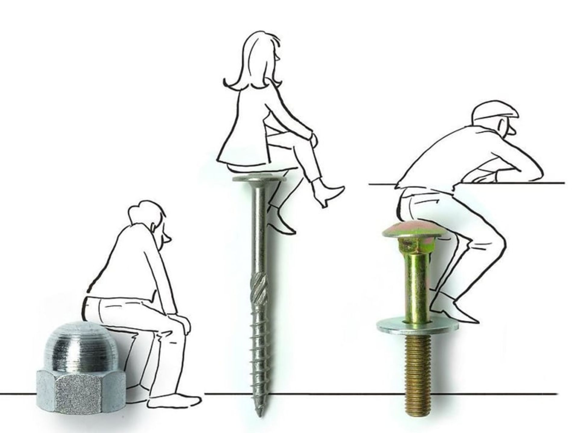 طراحی انسان روی میخ