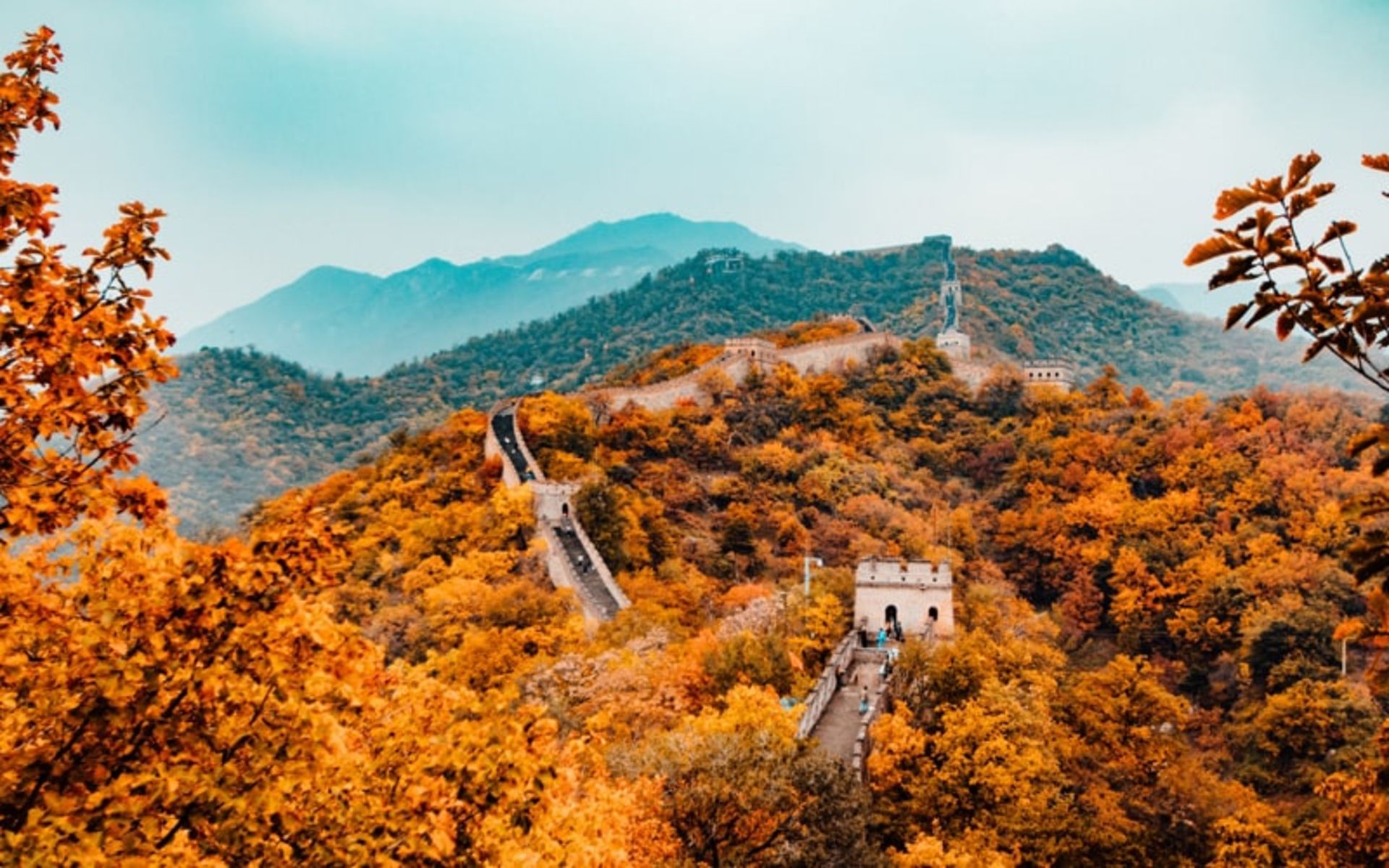 دیوار چین در پاییز، منبع عکس: unsplash.com (عکاس: Hanson Lu)