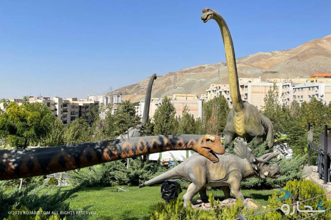 ماکت های بزرگ دایناسور در پارک ژوراسیک تهران