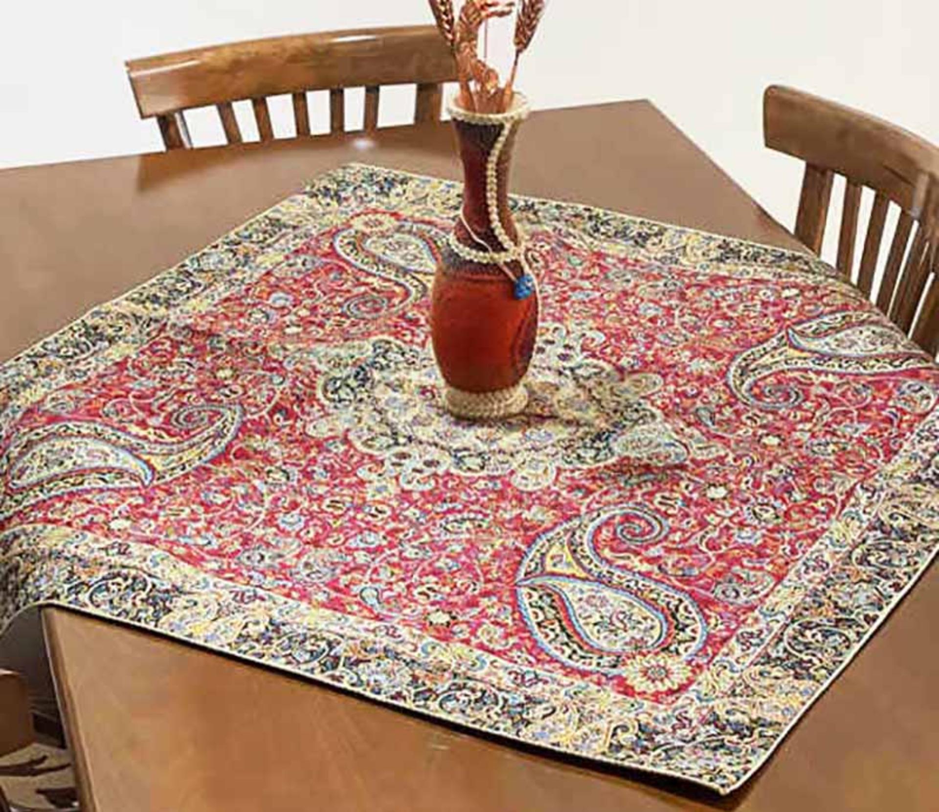 رومیزی مربع ترمه 