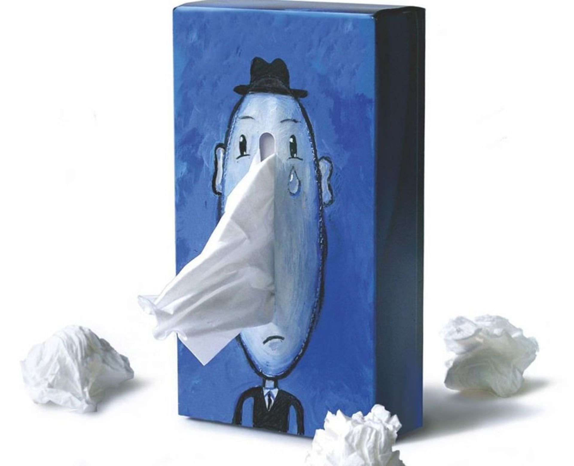 طراحی انسان روی دستمال کاغذی