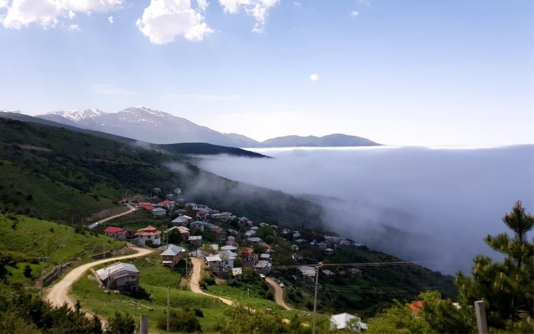 اقیانوس ابر در روستای گرسماسر، منبع عکس: گوگل مپ، عکاس: جلال حسینی
