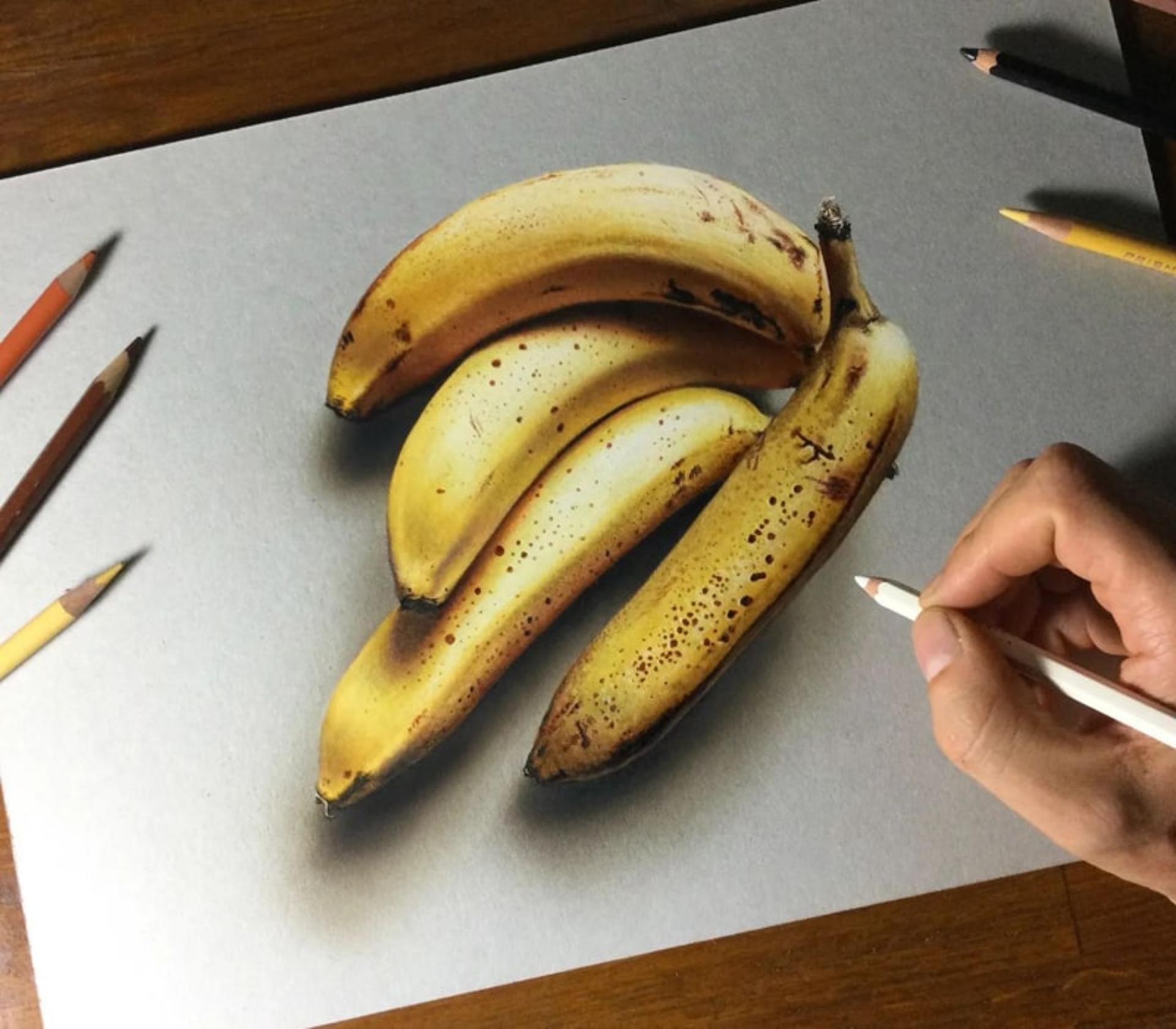 نقاشی سه بعدی موز