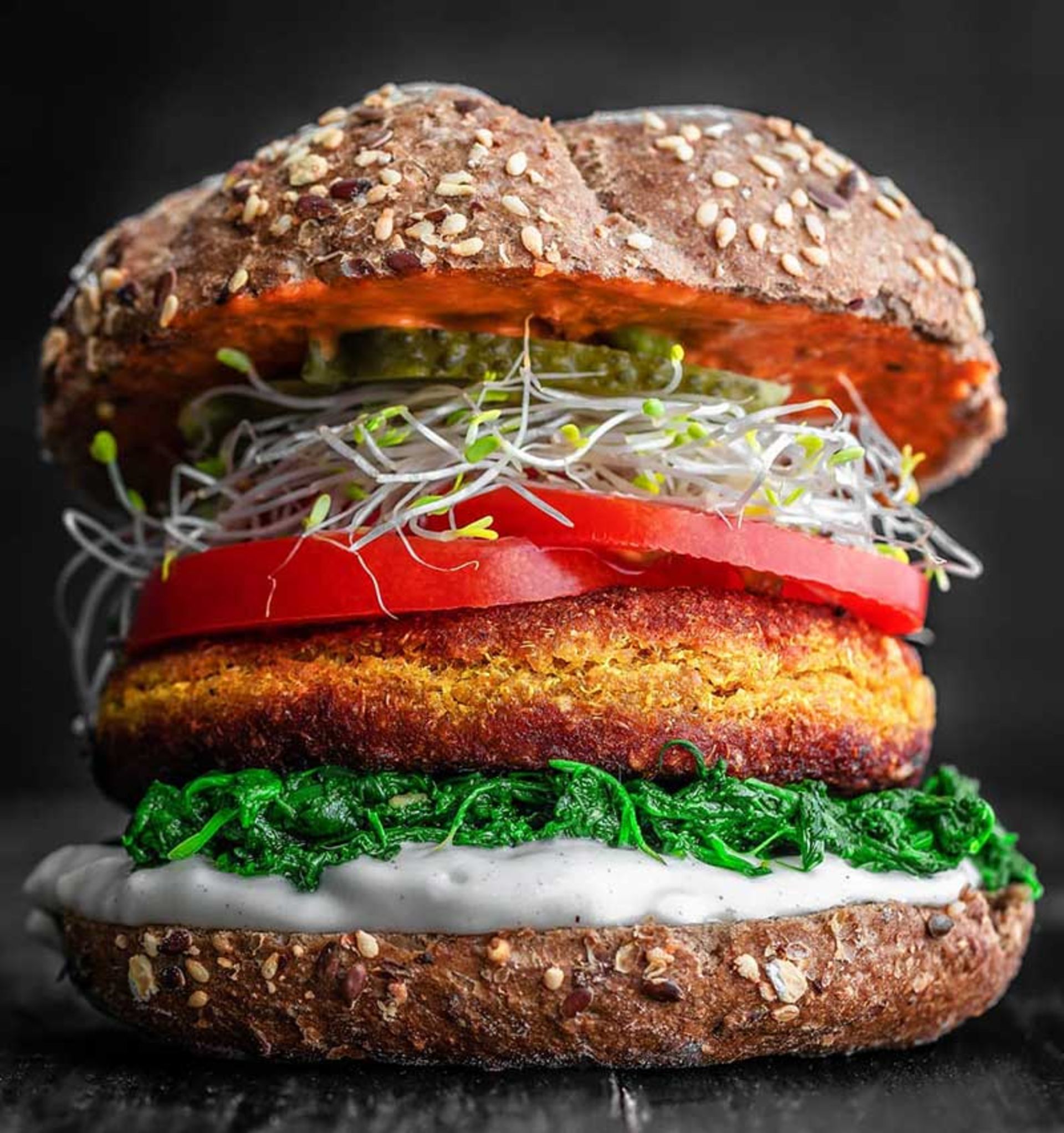 برگر گیاهی؛ منبع عکس: instagram.com/vegan.dy؛ نام عکاس: Andy