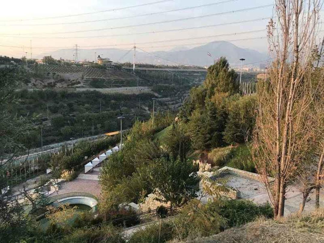 منظره ای از پوشش گیاهی پارک پردیسان