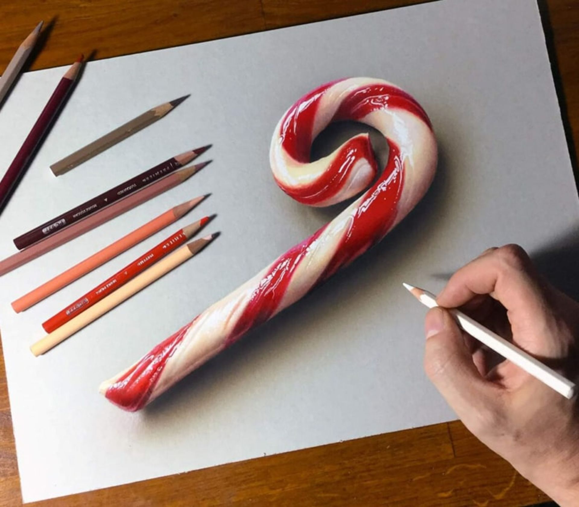 نقاشی سه بعدی آب نبات
