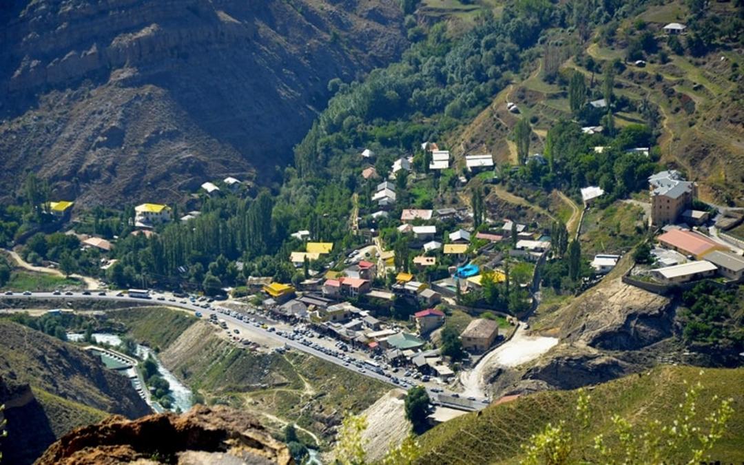 عکس هوایی از روستای آب اسک