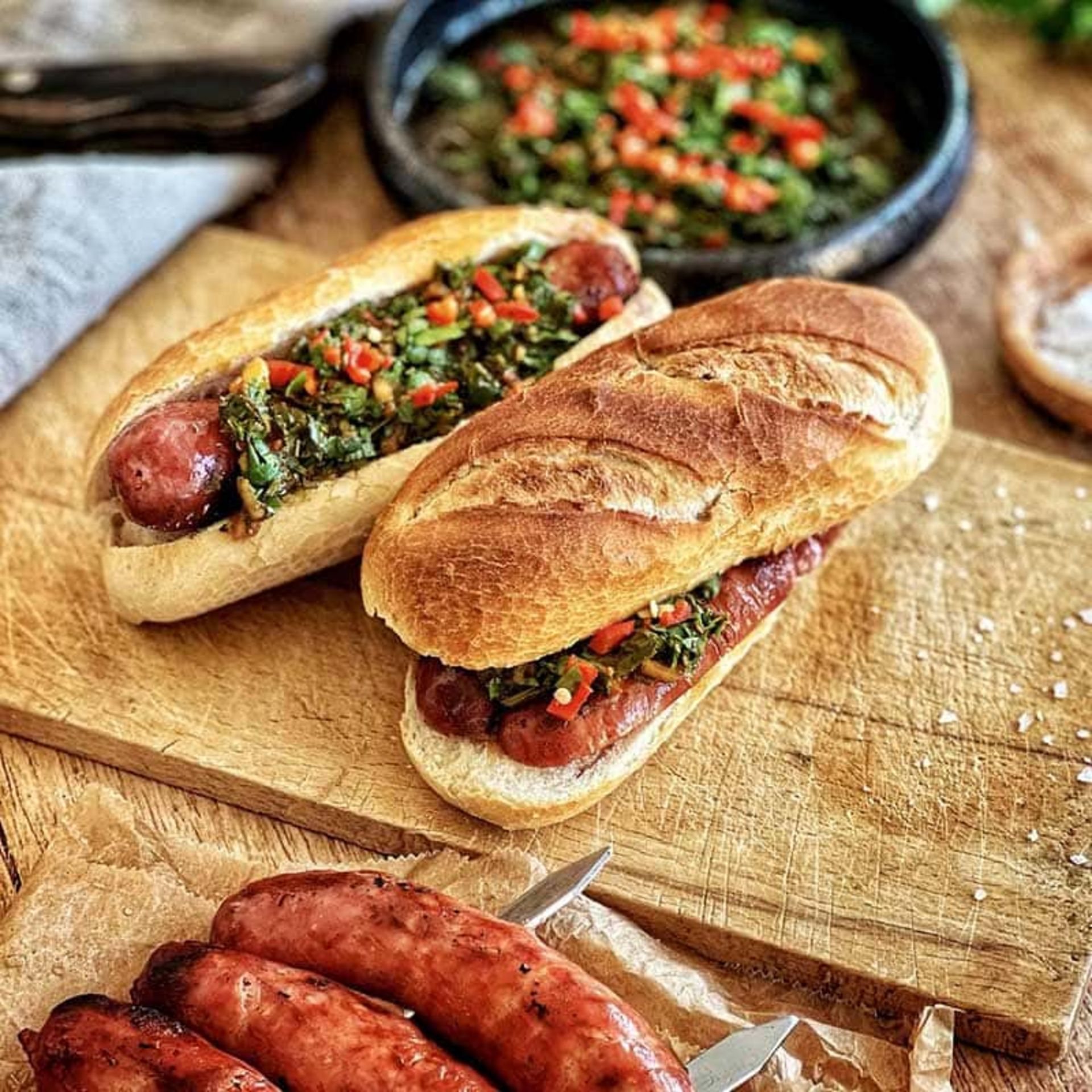 ساندویچ هات داگ به سبک آرژانتینی 