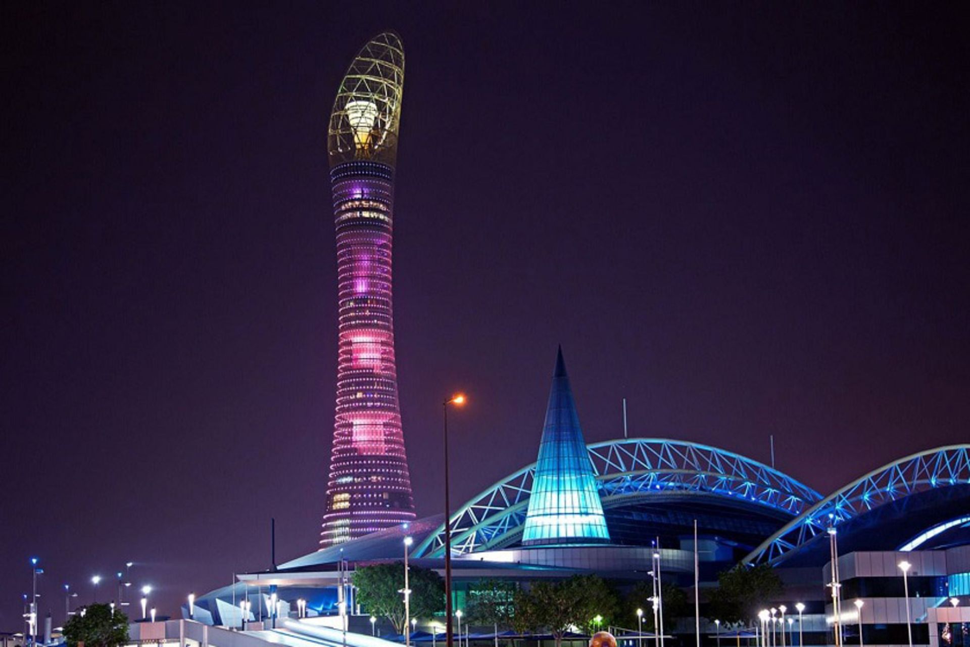 برج اسپایر در قطر؛ منبع عکس: thetorchdoha.com.qa؛ عکاس: نامشخص