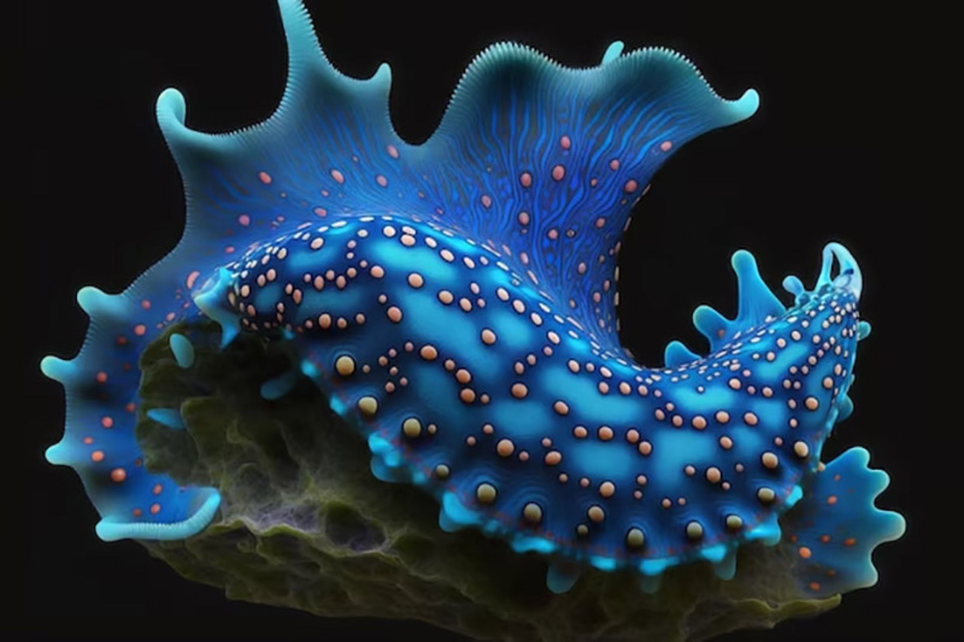 حلزون دریایی آبی خالدار (blue sea slug)