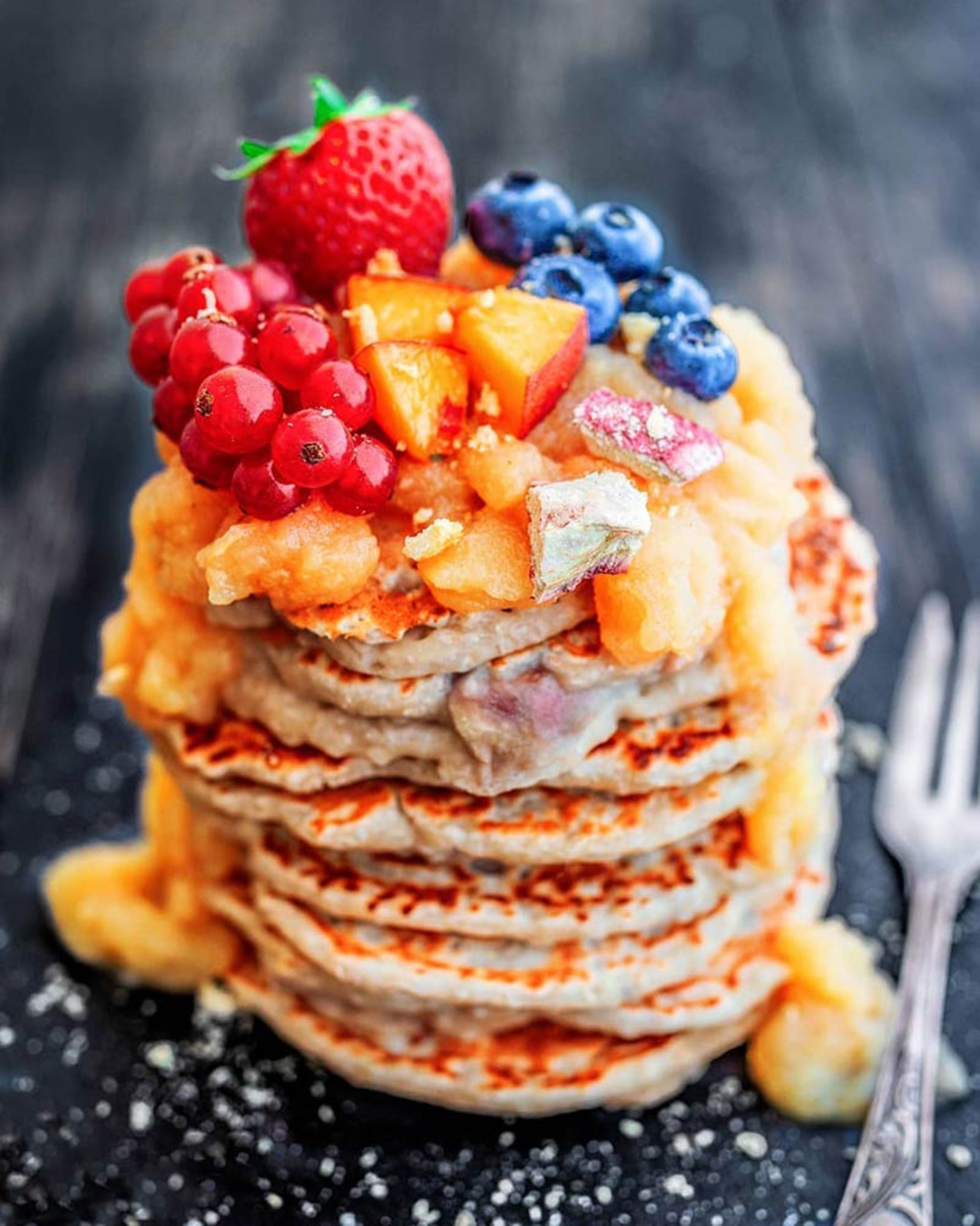 پنکیک وگان؛ منبع عکس: instagram.com/vegan.dy؛ نام عکاس: Andy