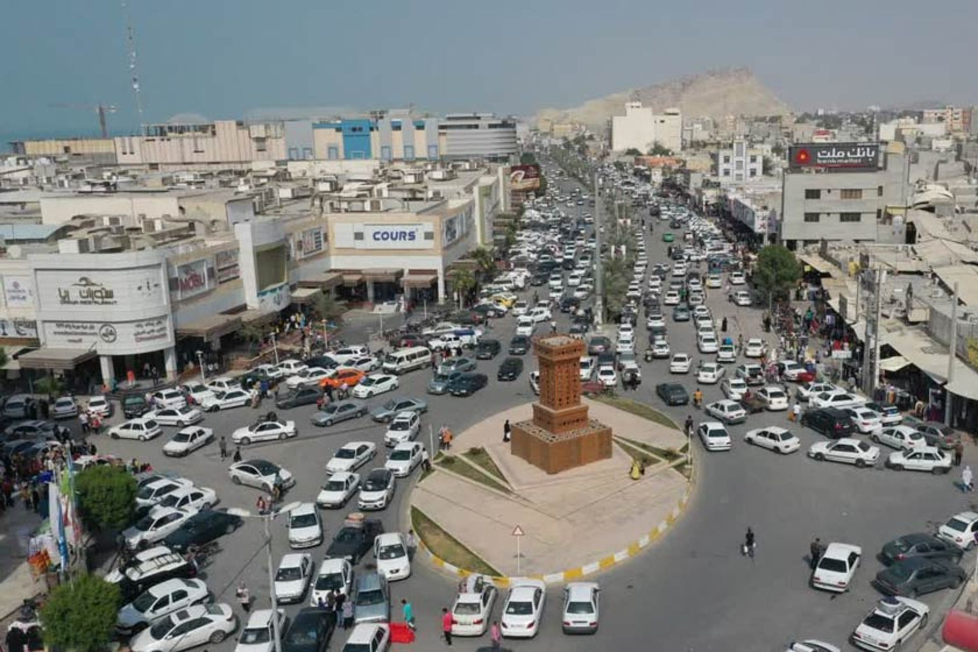 تصویری هوایی از بازار دریا
