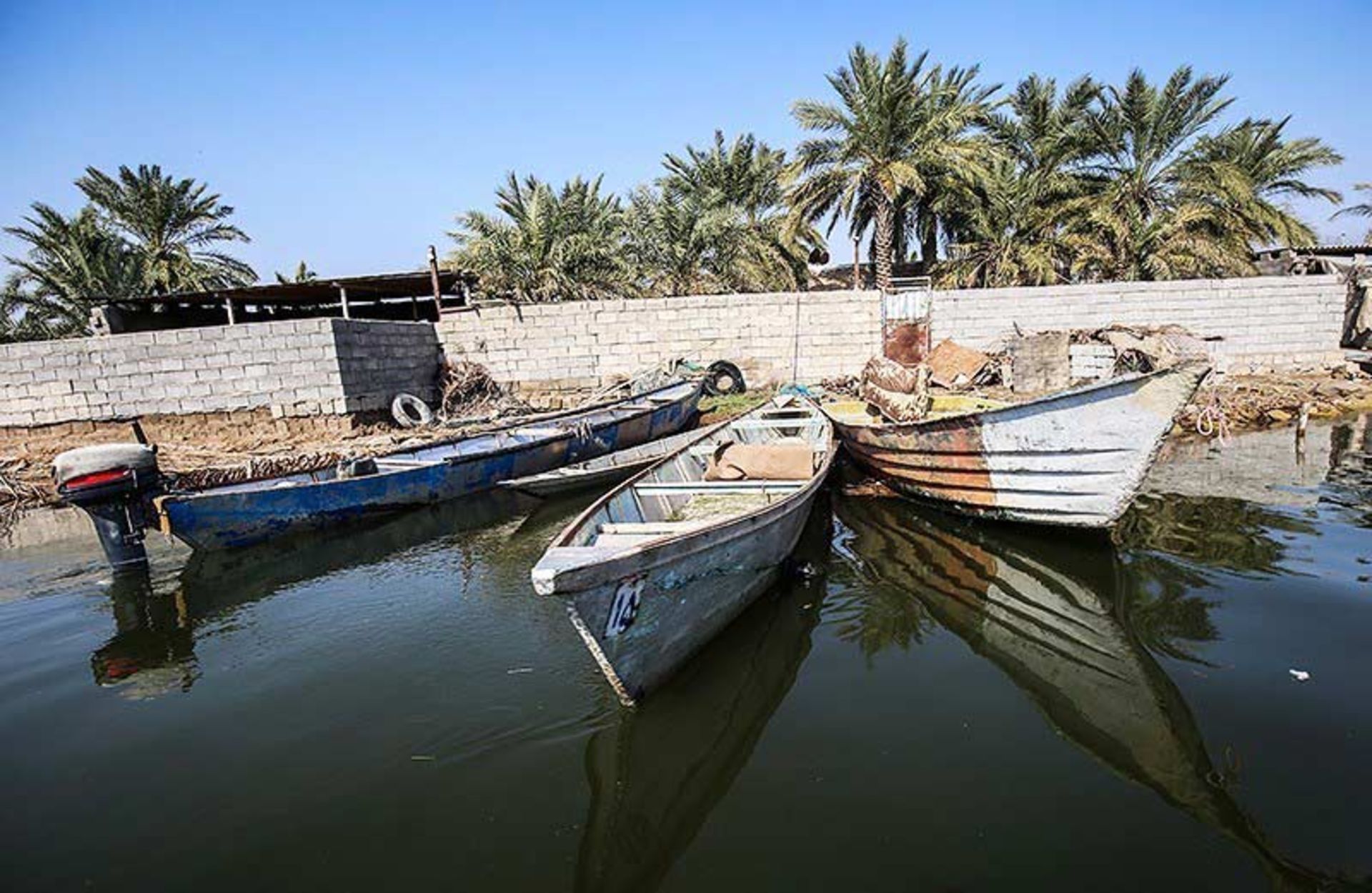 قایق‌های روستای سراخیه؛ منبع عکس: tasnim news؛ عکاس: مهدی پدرام خو