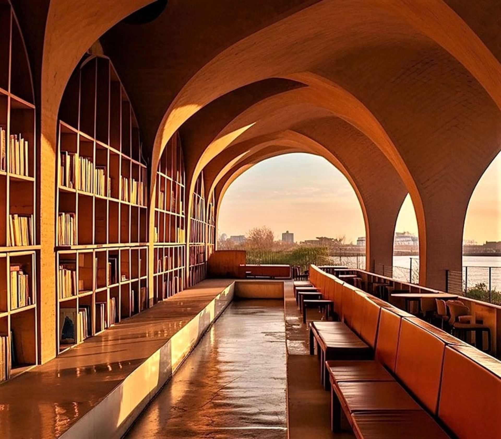 کتابخانه ای با معماری ایرانی