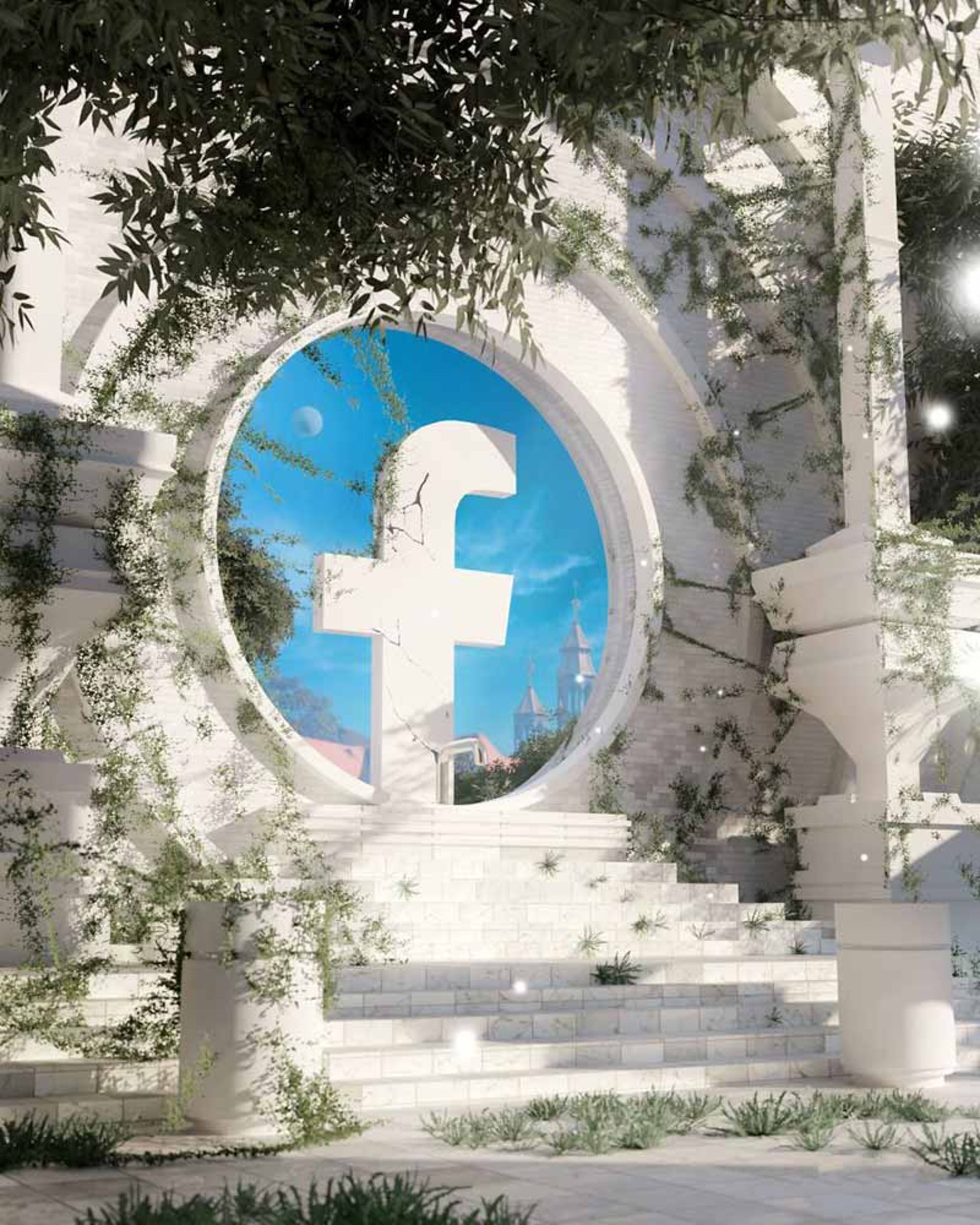 تصویری خیالی از زوال فیس بوک؛  اثر Julien Tabet