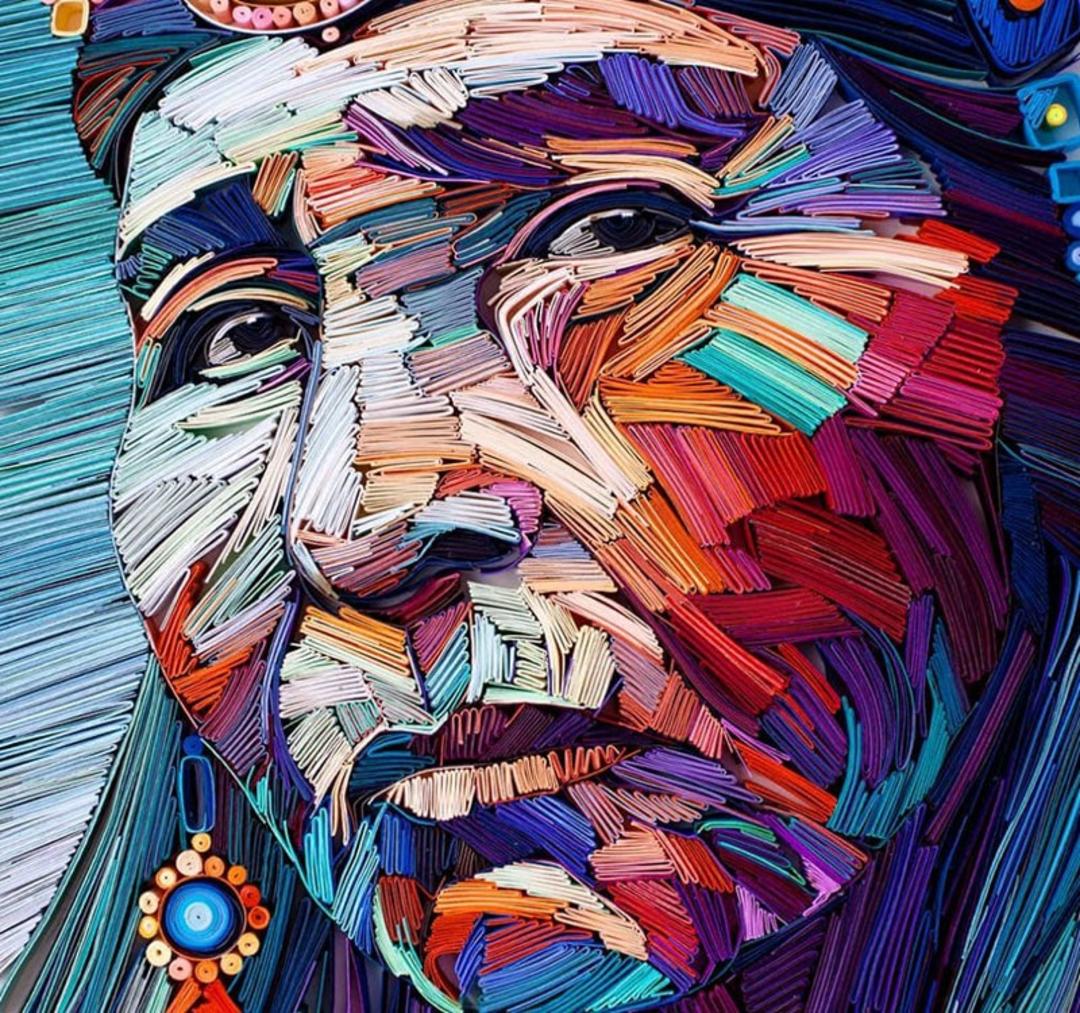 پرتره زنی سرخ پوست با ملیله کاغذی