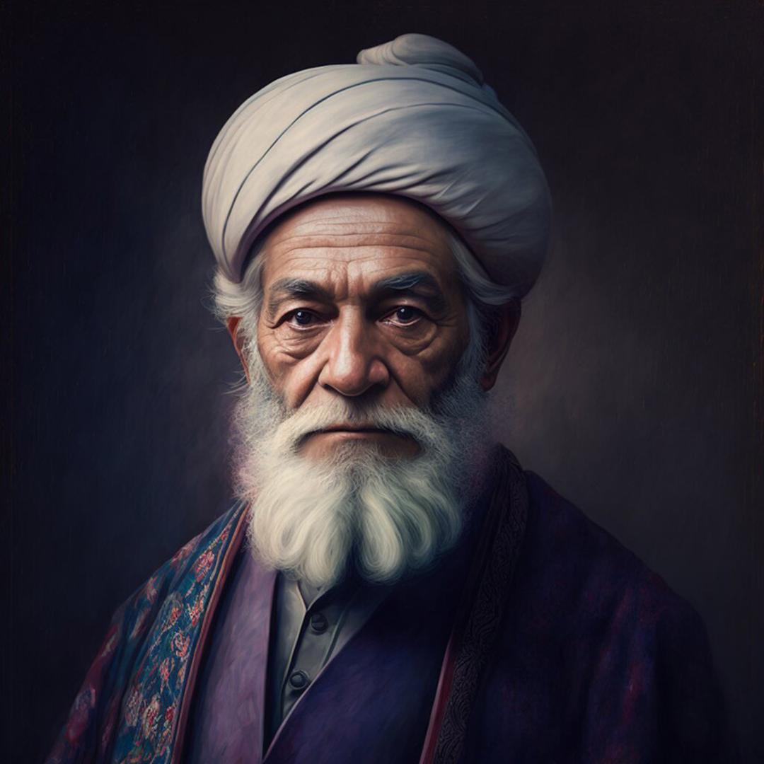 بازسازی چهره مولانا توسط هوش مصنوعی؛ منبع: hamshahrionline
