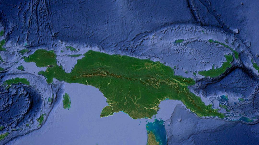 جزیره گینه نو؛ منبع عکس: The Rainforest Mongabay، عکاس: نامشخص