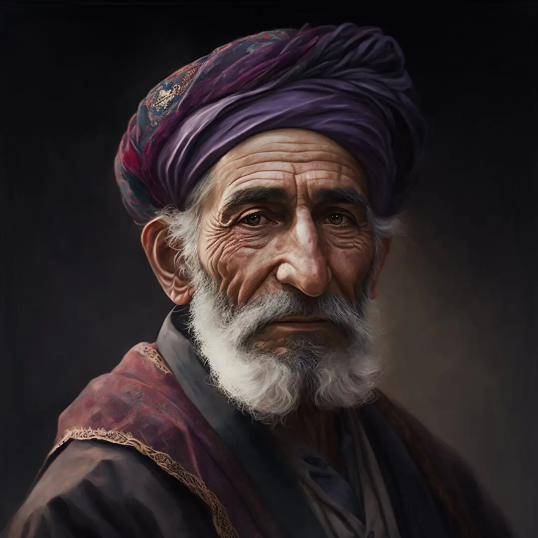 بازسازی چهره بابا طاهر عریان توسط هوش مصنوعی؛ منبع: hamshahrionline