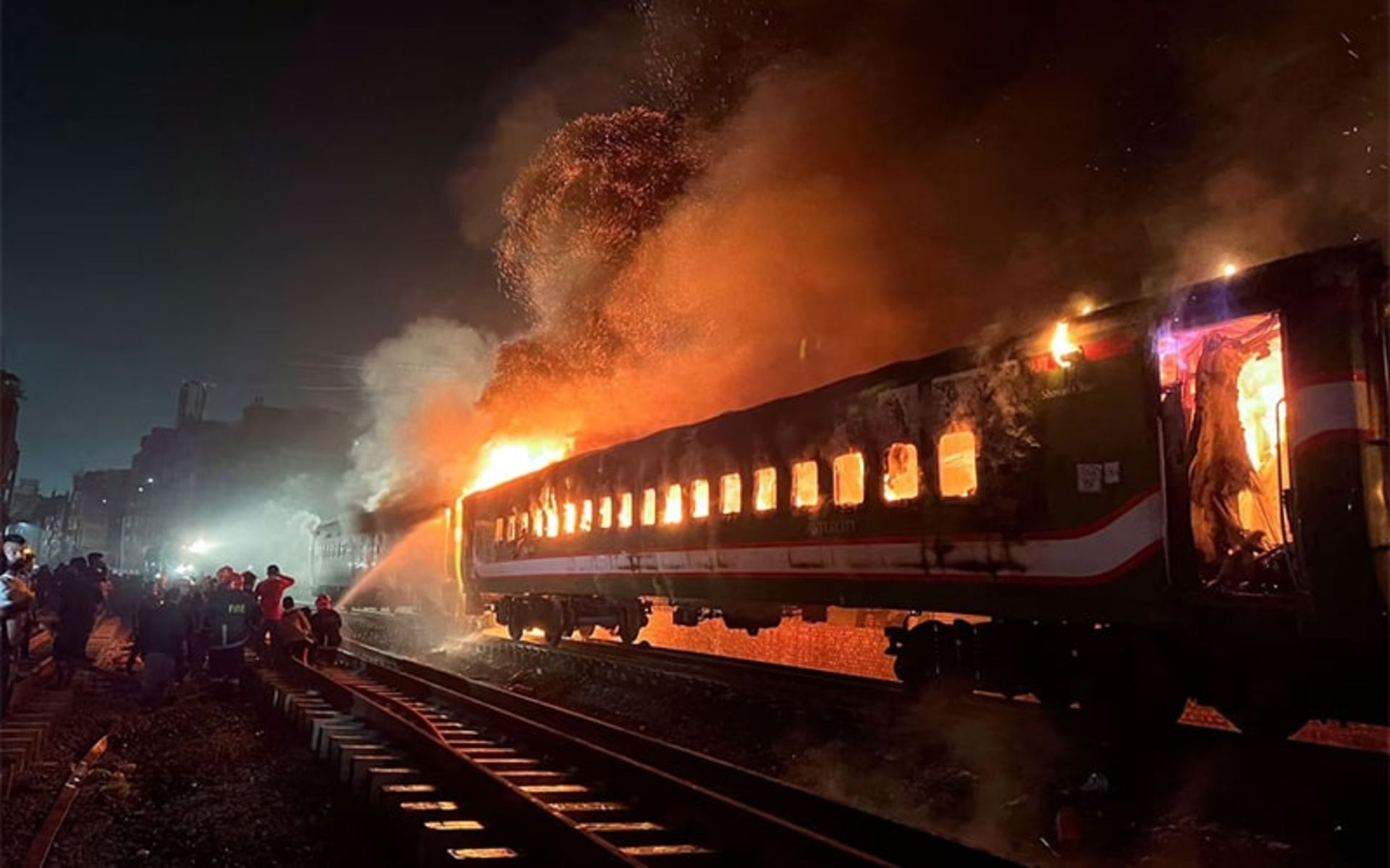 آتش سوزی قطار