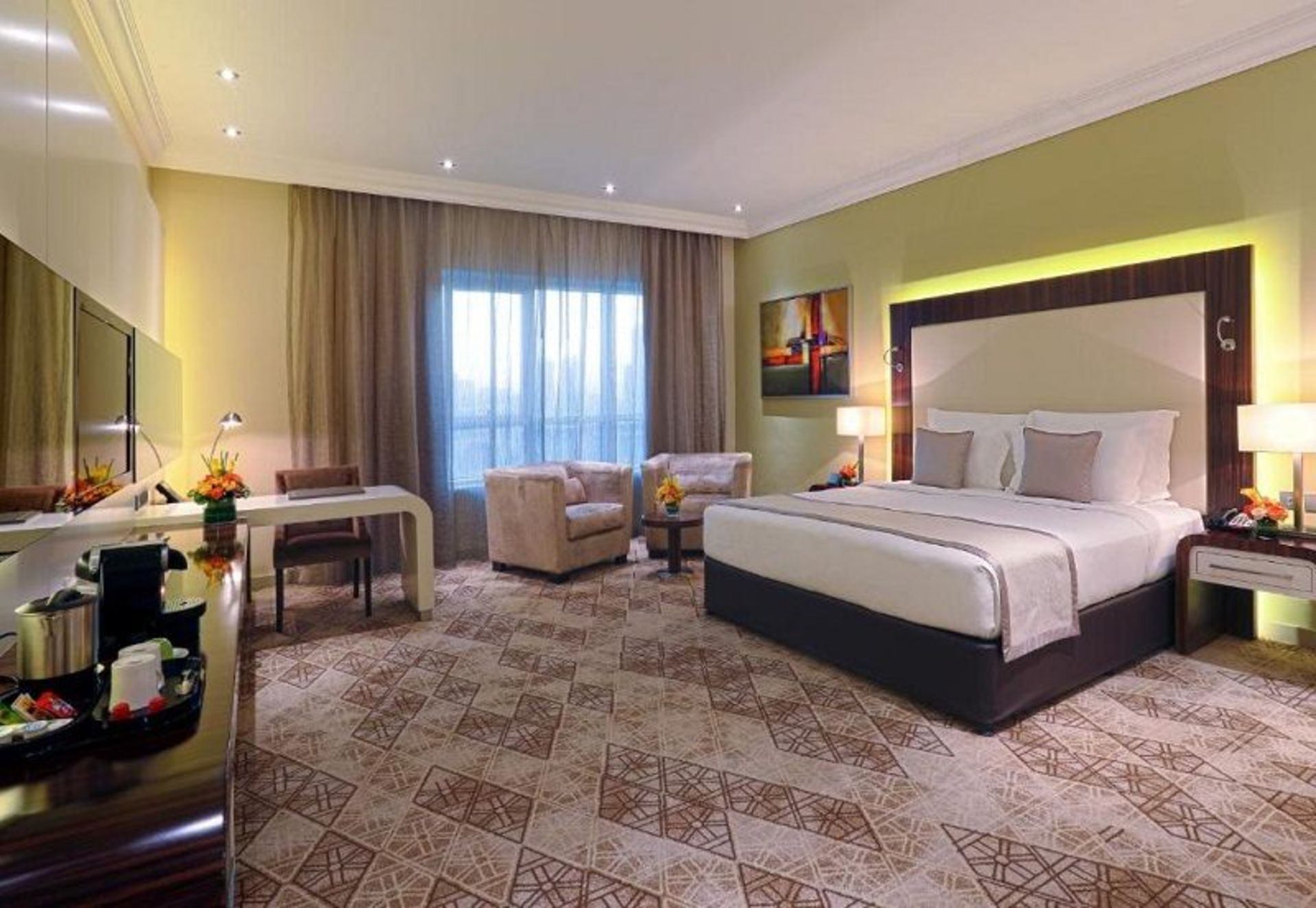 دکور داخلی اتاق دبل Elite Byblos Hotel دبی؛ منبع عکس: وب سایت booking.com. عکاس: نامشخص