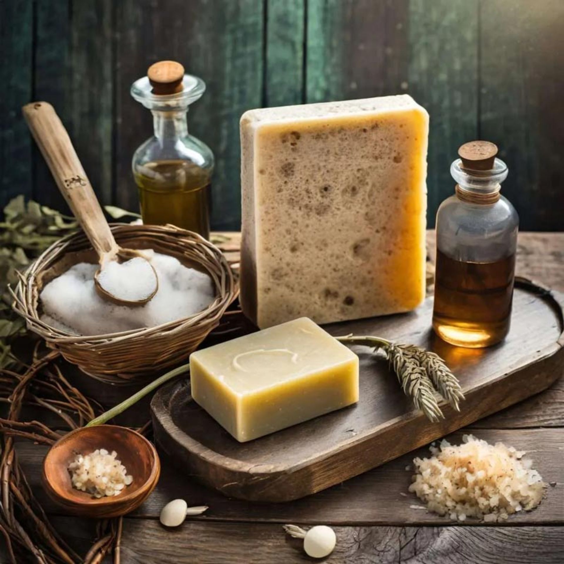 مواد اولیه تولید صابون دست ساز؛ منبع عکس: Folk Soap؛ نام عکاس: نامشخص