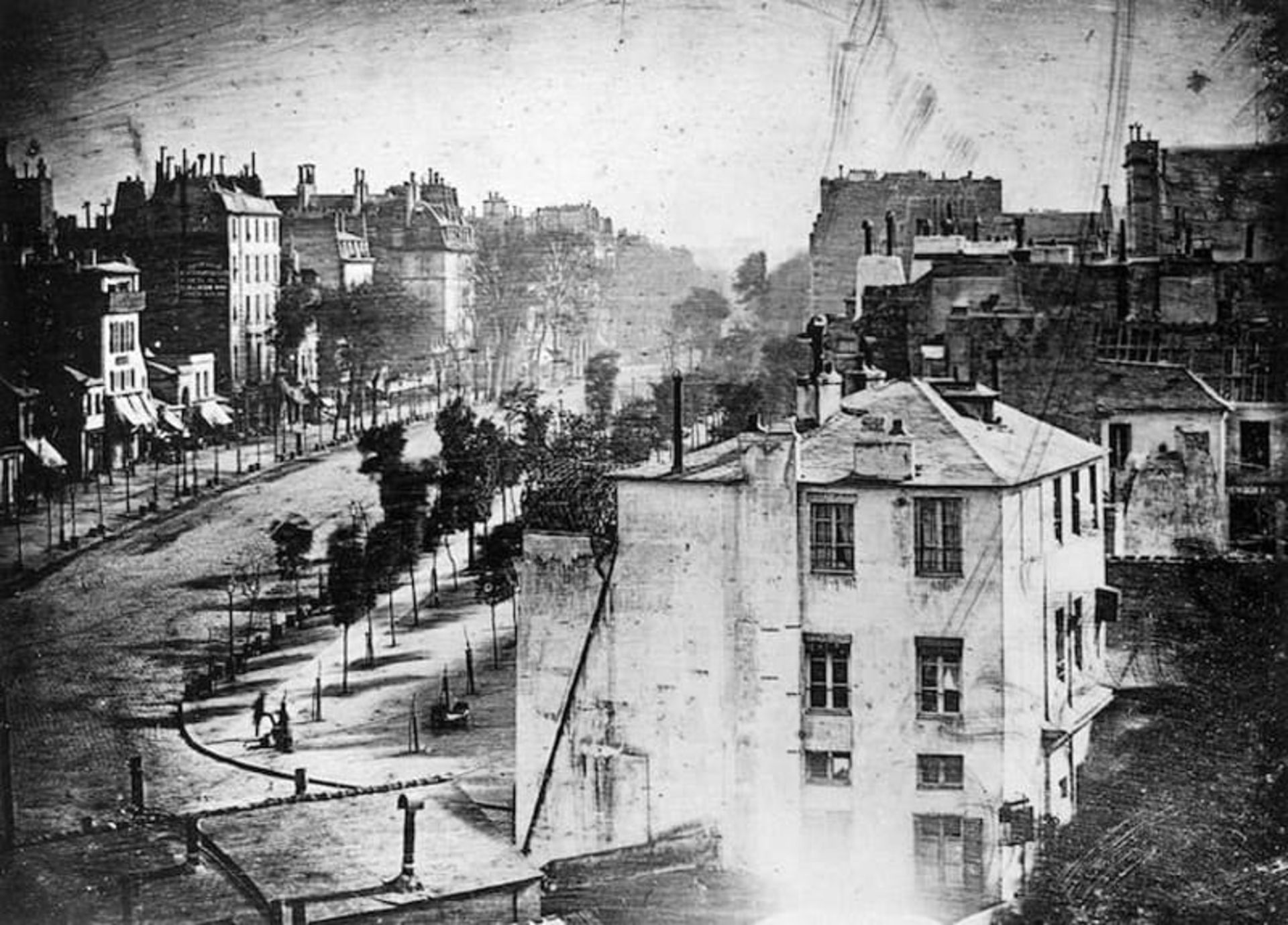 اولین عکس از پاریس؛ عکاس: لوئی داگر (Louis Daguerre)