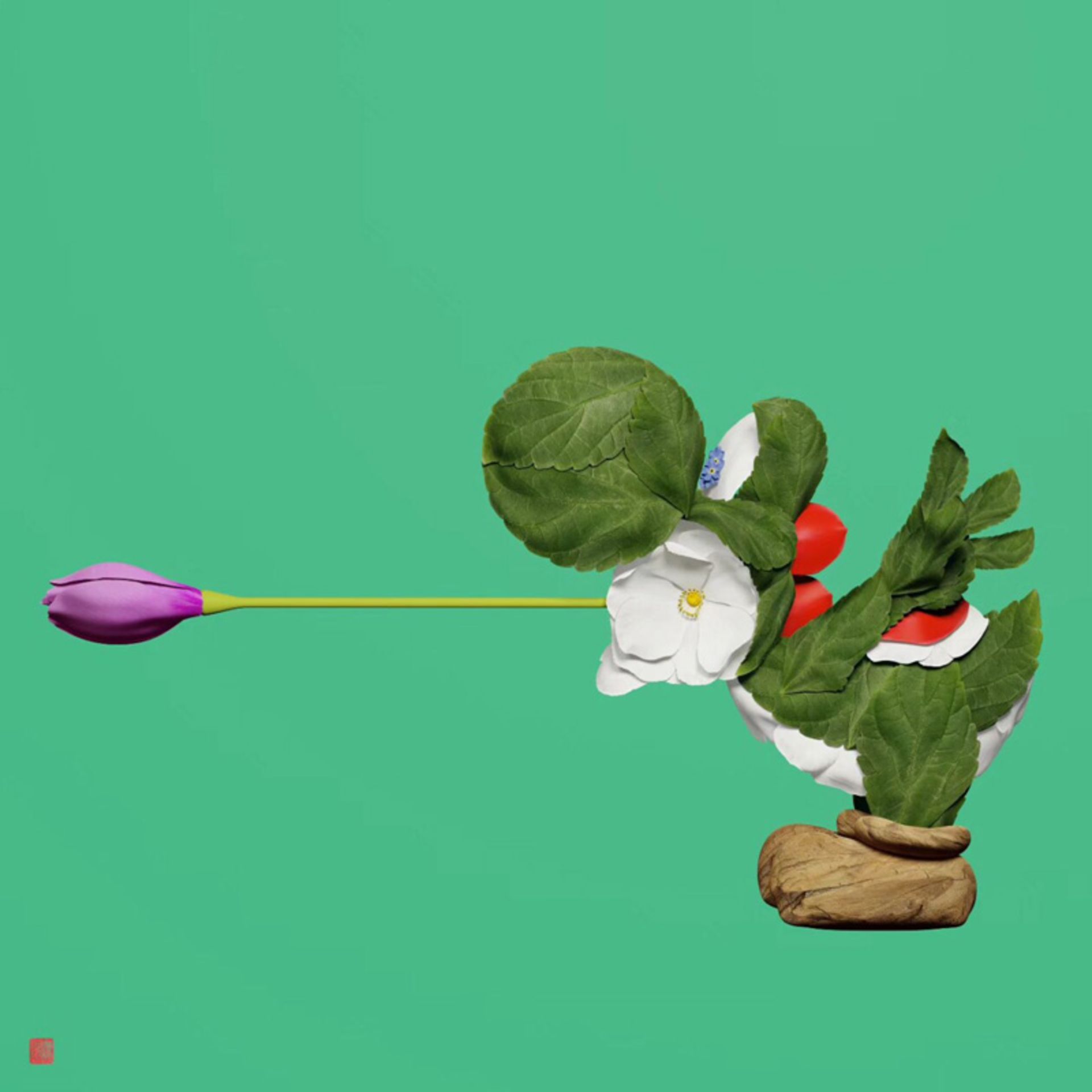  مجسمه گیاهی شخصیت یوشی (Yoshi)