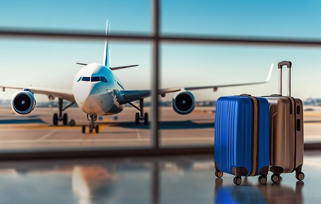 دو چمدان کابین سایز در فرودگاه؛ منبع عکس: وب سایت Malaysia Airlines. عکاس: نامشخص