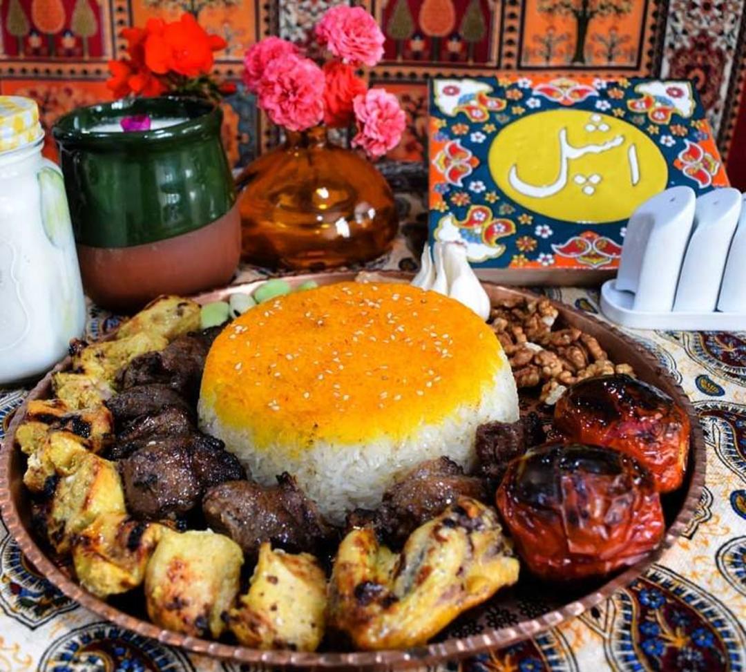 سینی کباب رستوران اشپل انزلی؛ منبع عکس: اینستاگرام رستوران اشپل . عکاس: نامشخص