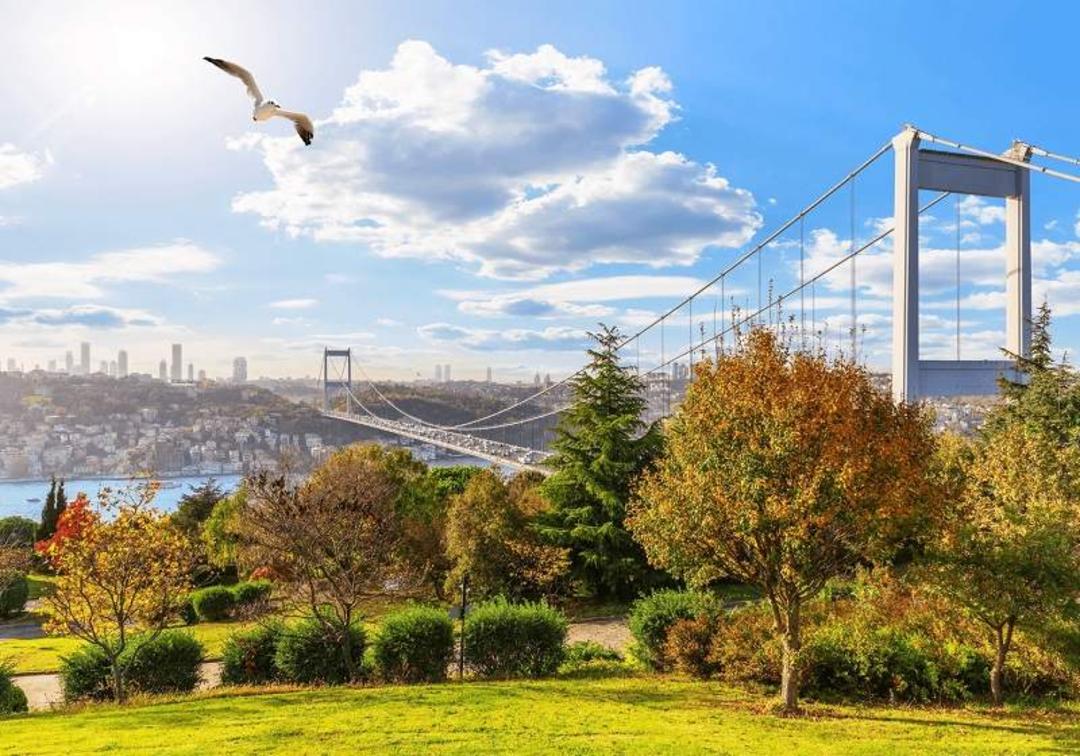 پل معروف استانبول ترکیه در پاییز؛ منبع عکس: وب سایت Royal White Property. عکاس: نامشخص