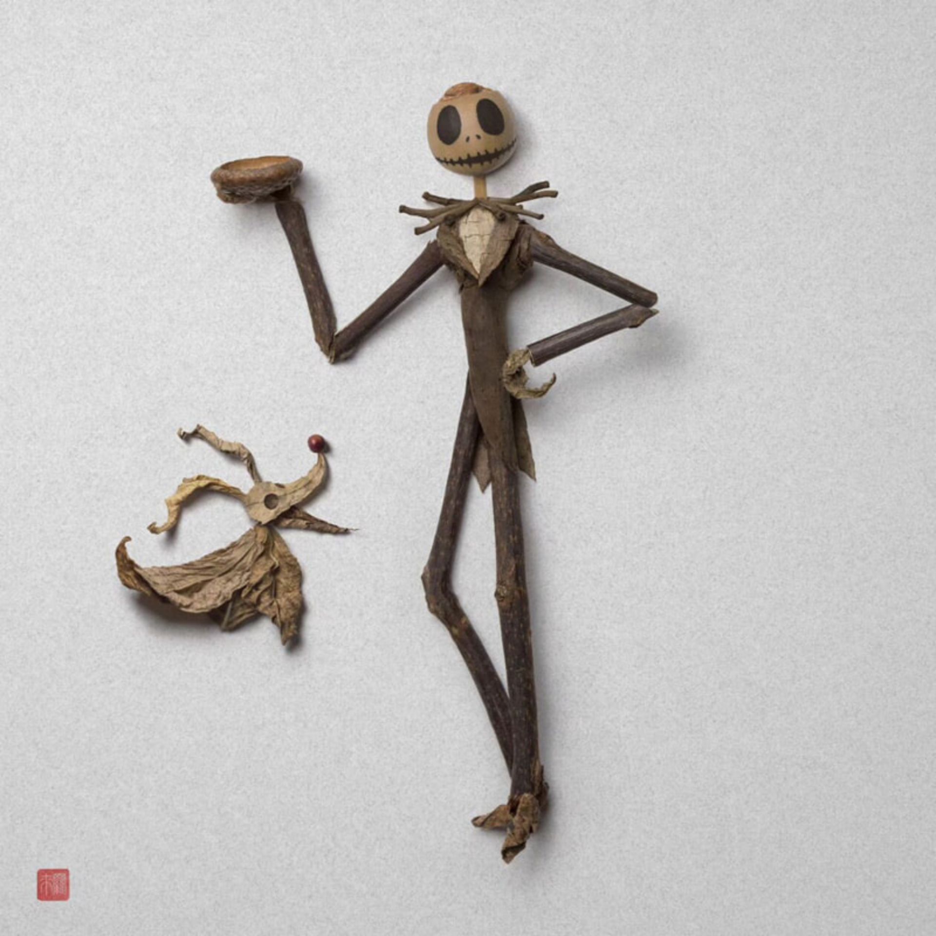 مجسمه گیاهی کاراکتر جک اسکلینگتون (Jack Skellington)