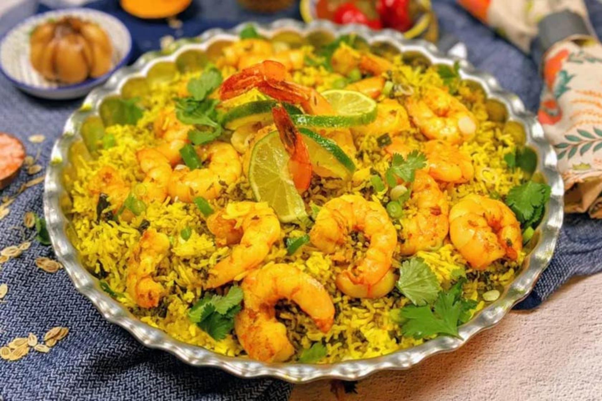 میگو پلو بوشهری، منبع عکس: thecaspianchef.com، عکاس: نامشخص