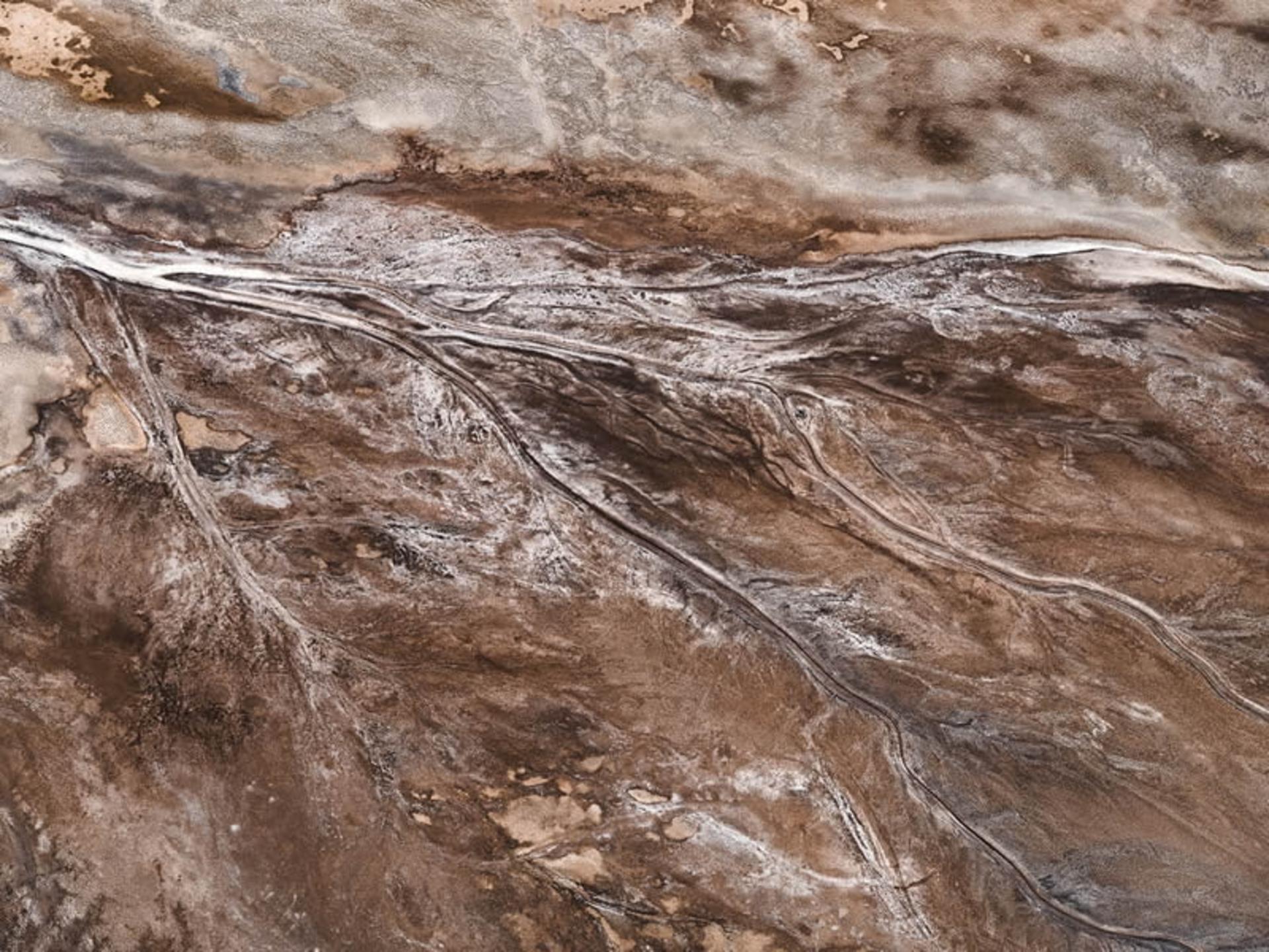 منظره طبیعی دره مرگ از نمای بالا 