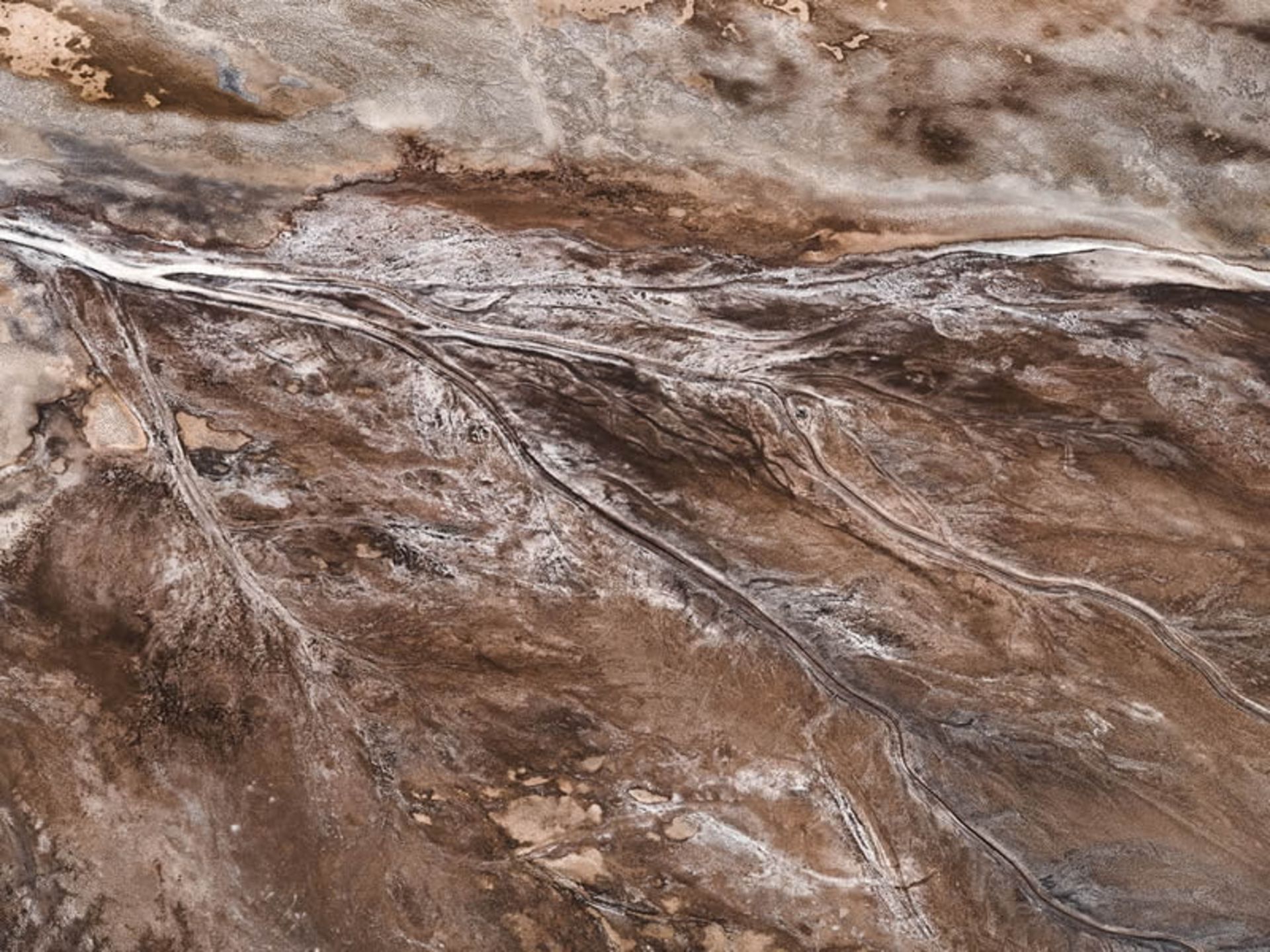 منظره طبیعی دره مرگ از نمای بالا 