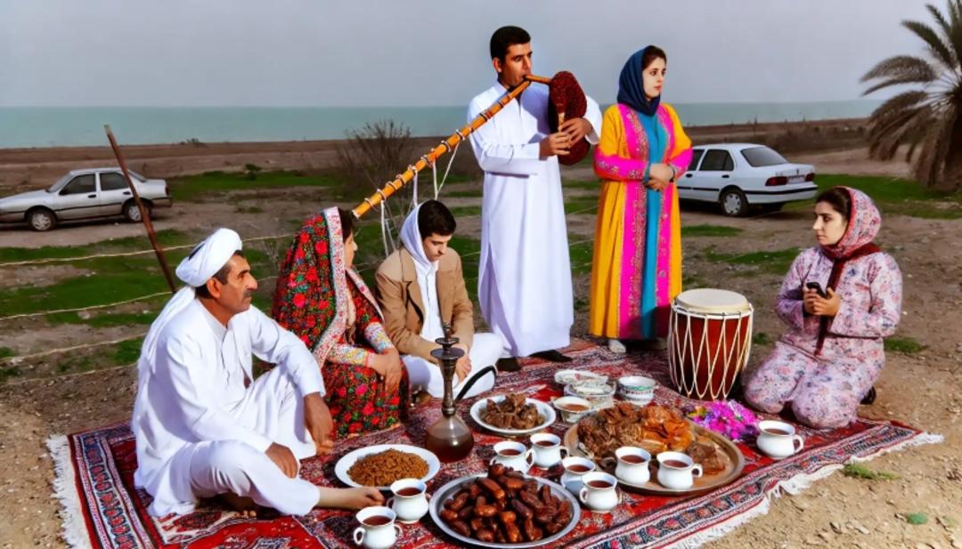 نواختن سازهای محلی در شب یلدای هرمزگان