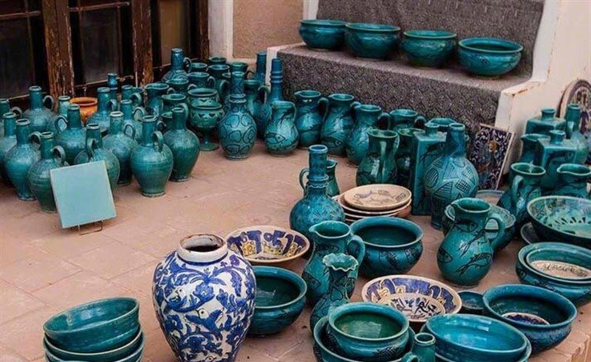 محصولات سفال و سرامیک لالجین؛ منبع عکس: tasnimnews.com؛ عکاس: نامشخص