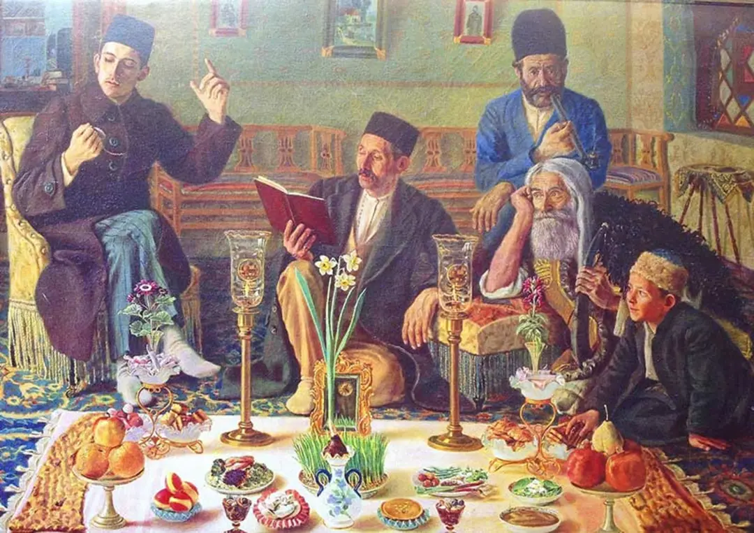 نقاشی تاریخی لحظه شماری برای رسیدن سال نو؛ منبع عکس: ur.wikishia.net؛ عکاس: نامشخص