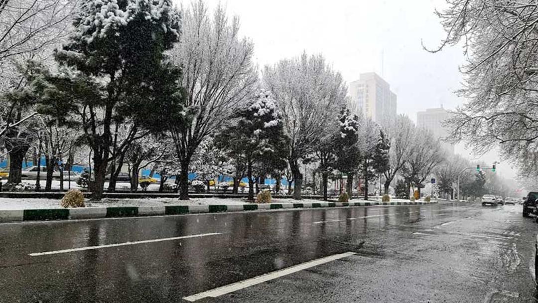 هوای برفی در بلوار کشاورز؛ منبع عکس: اینستاگرام (photo_hp2@)؛ عکاس: نامشخص