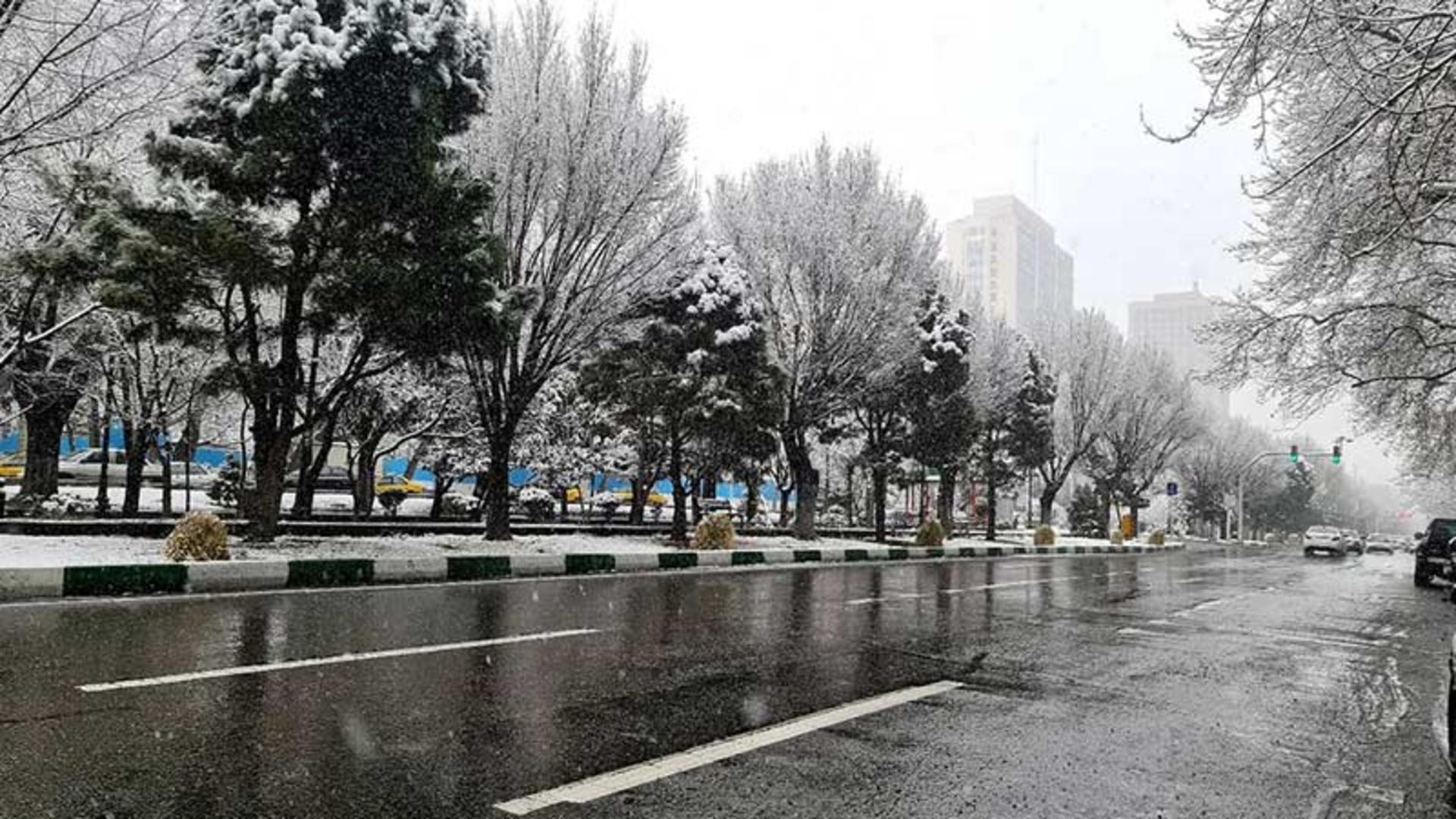هوای برفی در بلوار کشاورز؛ منبع عکس: اینستاگرام (photo_hp2@)؛ عکاس: نامشخص