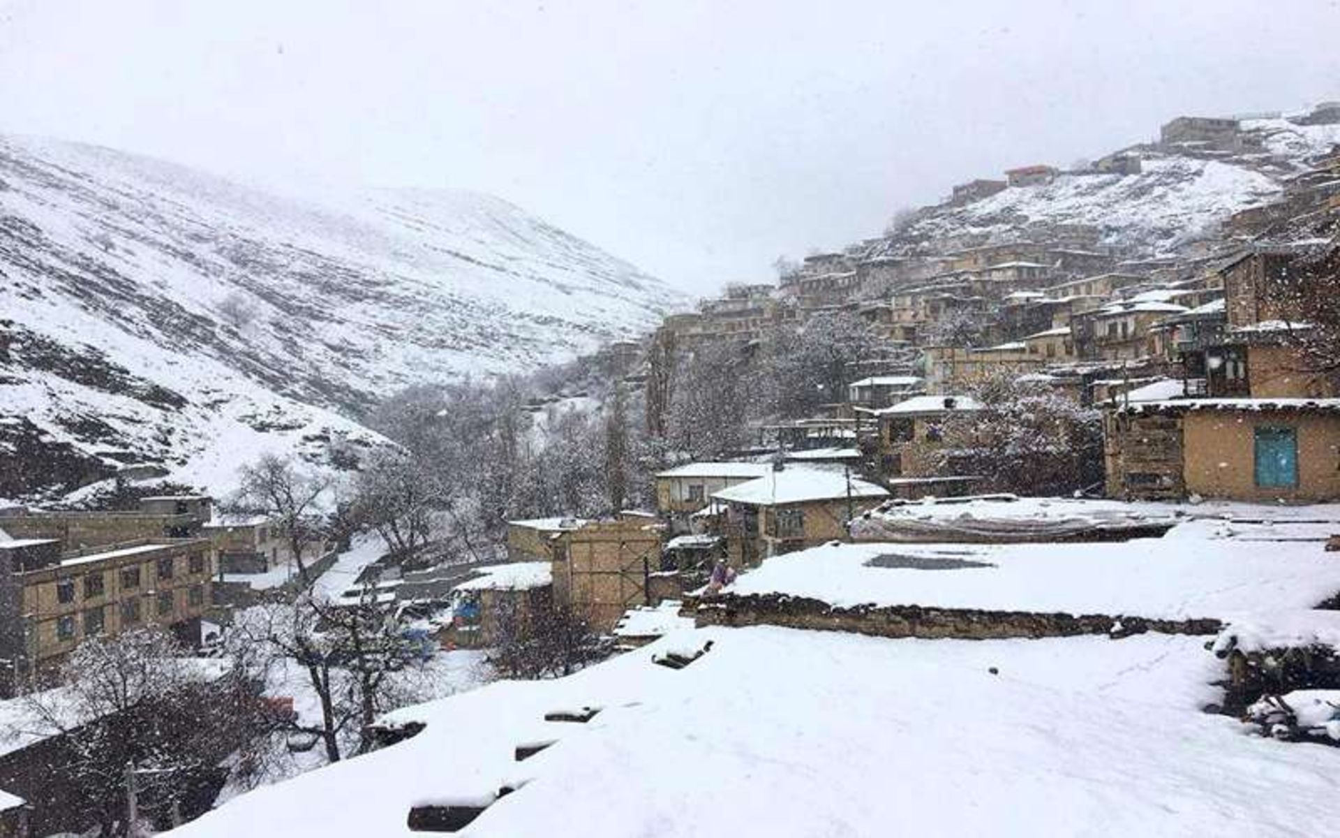 روستای کنگ در زمستان، منبع عکس: سایت nedabal.com، عکاس: نامشخص