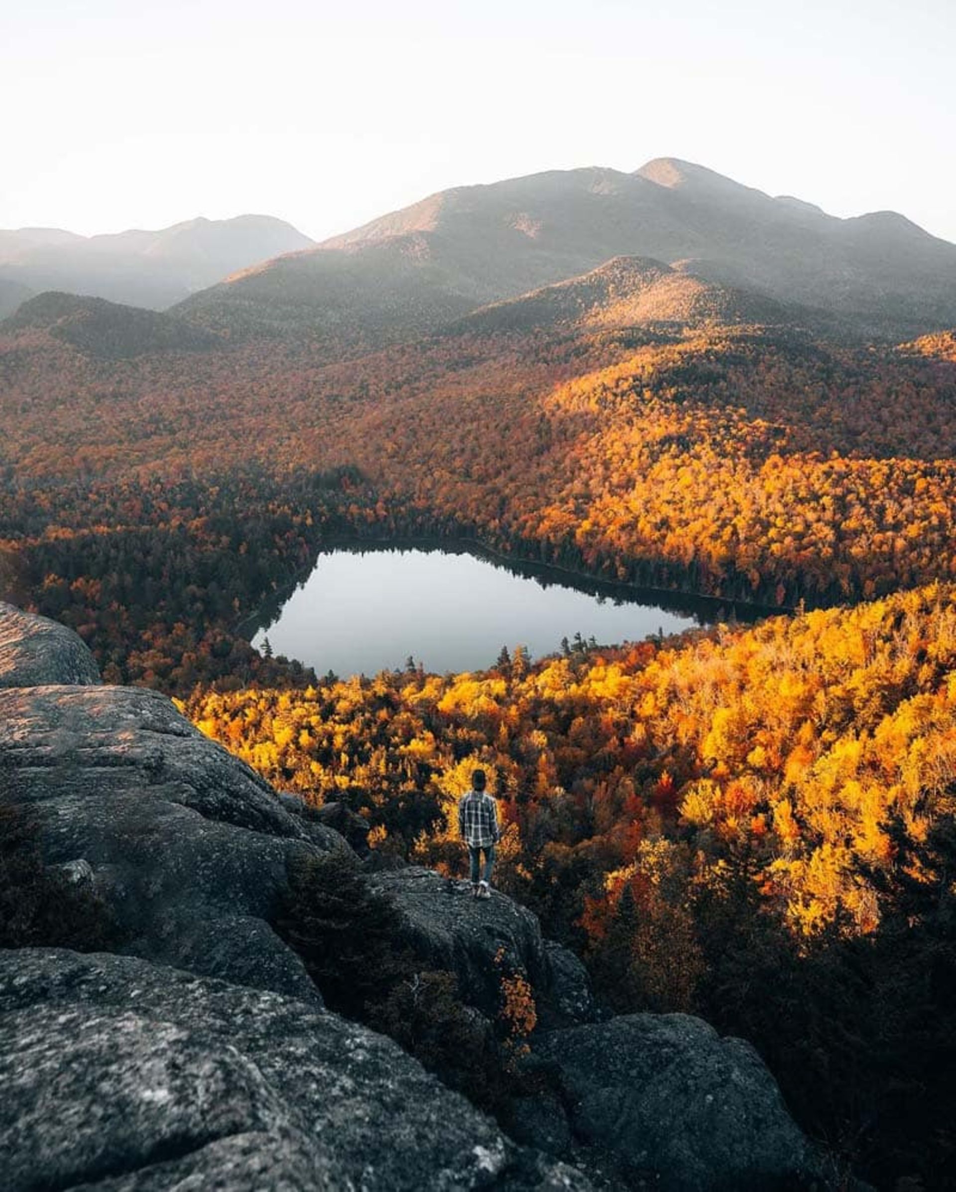 طبیعت پاییزی در منطقه آدیرونداک (Adirondacks)