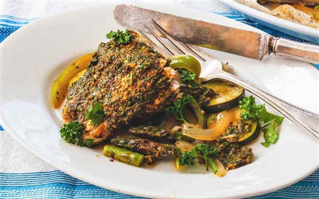 بشقاب ماهی چرمولا، منبع عکس: simplyrecipes.com، عکاس: نامشخص