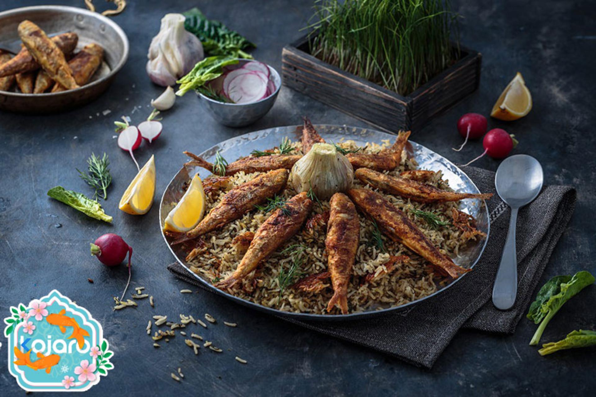 سبزی پلو با ماهی؛ منبع عکس: chaparpersiantravel.com؛ عکاس: نامشخص