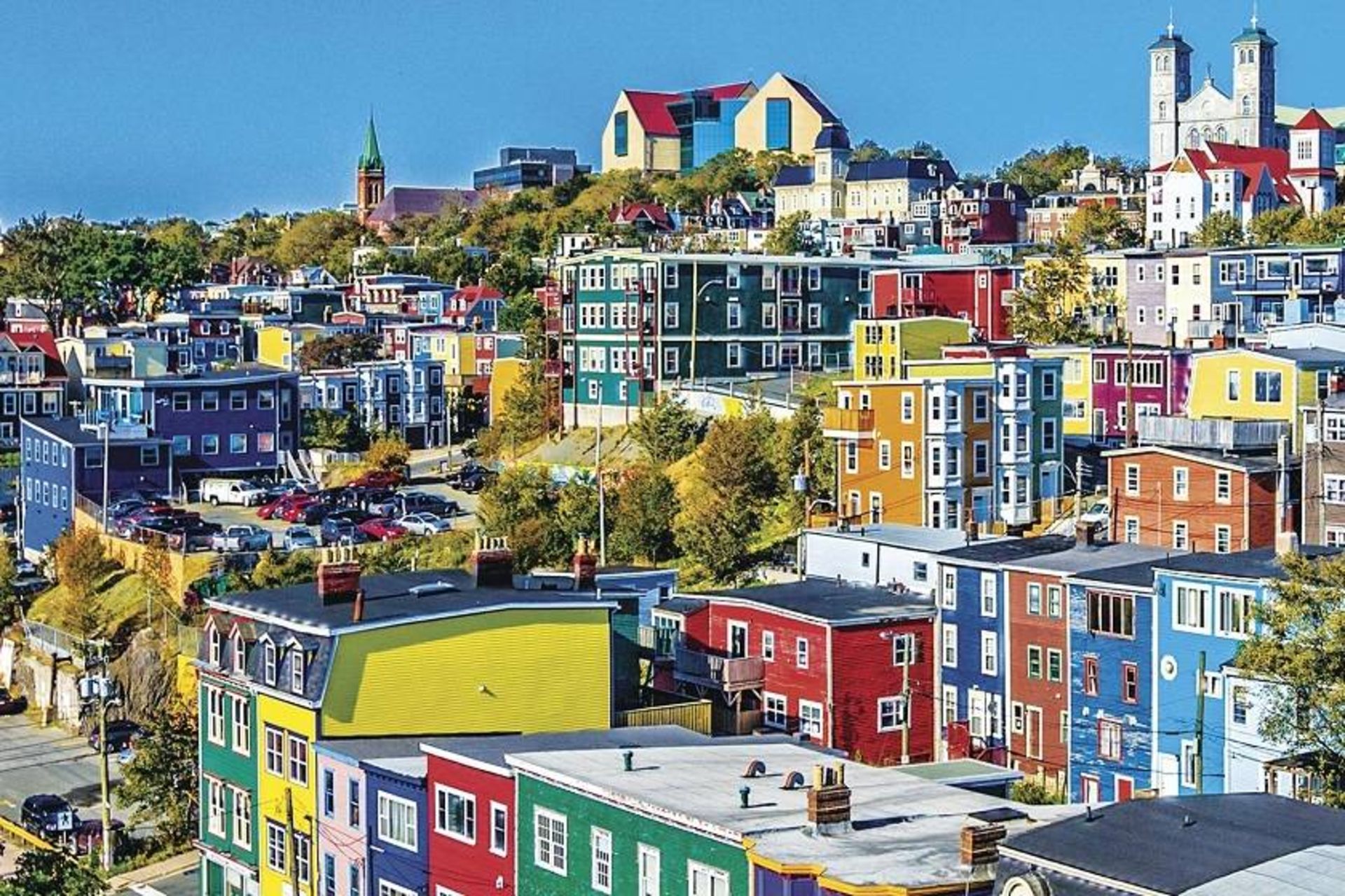 خیابان Jellybean Row, John’s, Canada؛ منبع عکس: وب‌سایت Travelzone.bestwestern.com؛ عکاس: Escapism